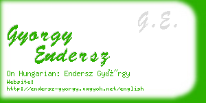 gyorgy endersz business card